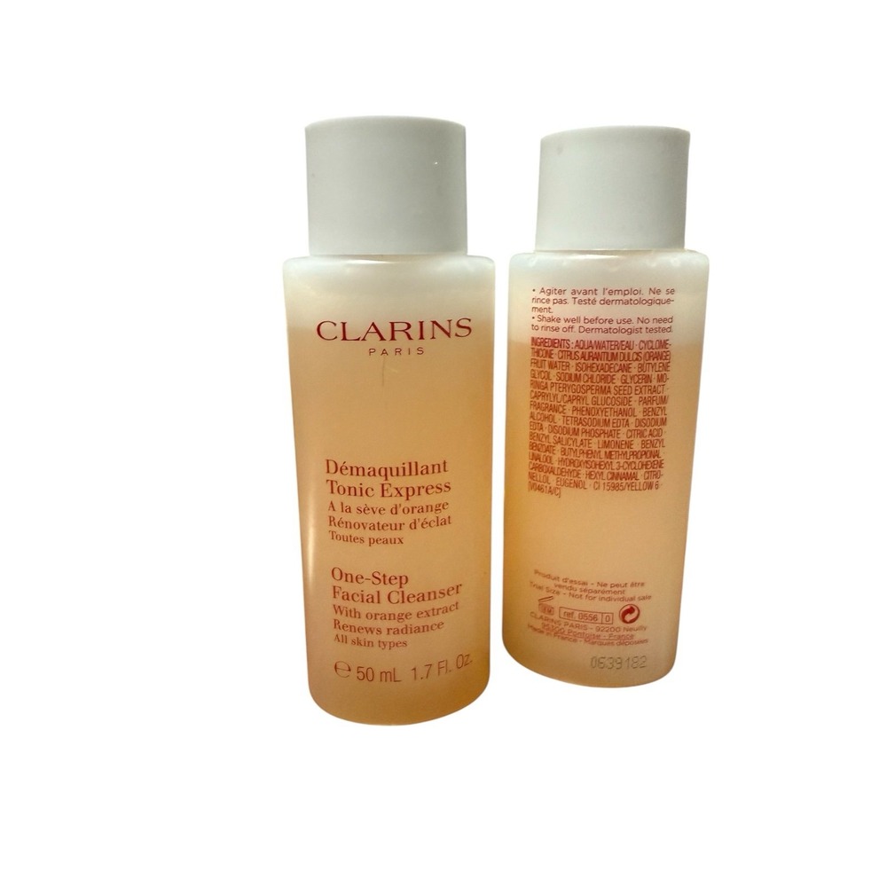 Clarins One-step Facial Cleanser 1.7 Oz with orange extract lot of 2 - Picture 2 of 6